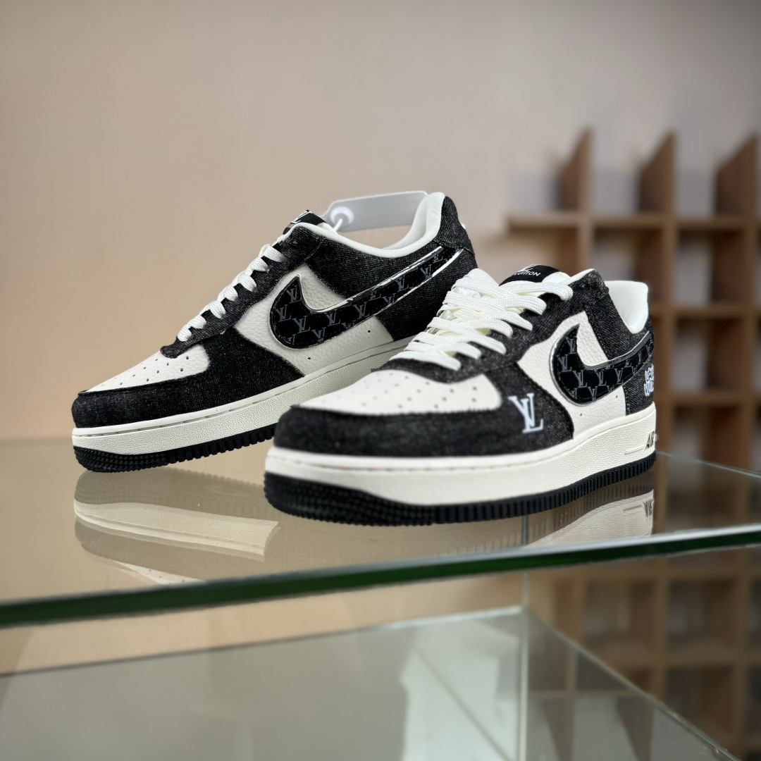 Nike Air Force 1 Low 07 x Louis Vuitton 黑白 DX1888-097-莆田鞋,莆田鞋货源,高仿鞋,高仿鞋货源,安福档口,莆田高仿鞋,莆田鞋批发,高仿鞋批发,莆田高仿运动鞋,高仿运动鞋,莆田运动鞋 Nike Air Force 1 Low 07 x Louis Vuitton 黑白 DX1888-097