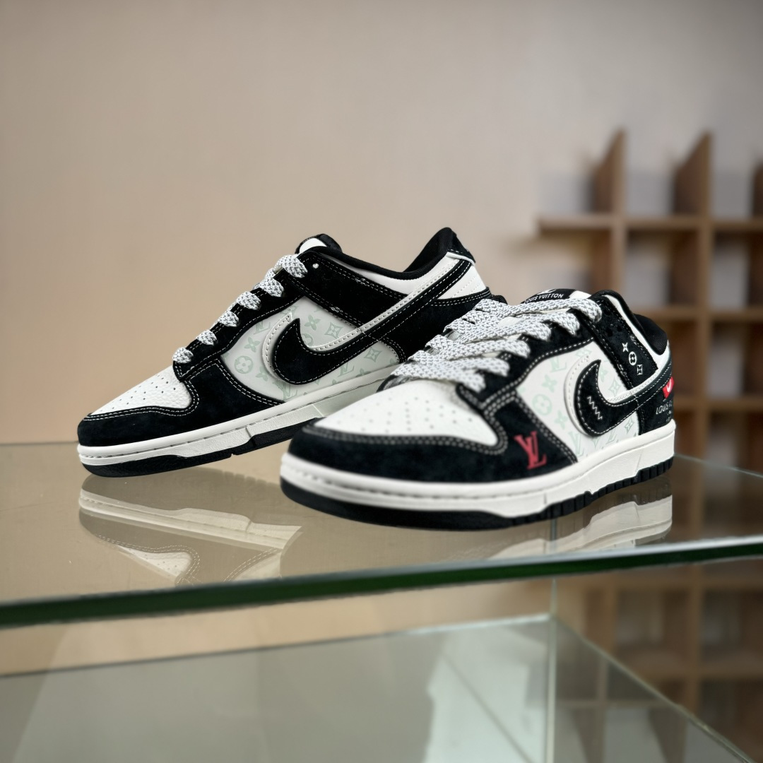 Nike SB Dunk Low x Louis Vuitton 黑白双勾满天星 CX5050-Y22-莆田鞋,莆田鞋货源,高仿鞋,高仿鞋货源,安福档口,莆田高仿鞋,莆田鞋批发,高仿鞋批发,莆田高仿运动鞋,高仿运动鞋,莆田运动鞋 Nike SB Dunk Low x Louis Vuitton 黑白双勾满天星 CX5050-Y22