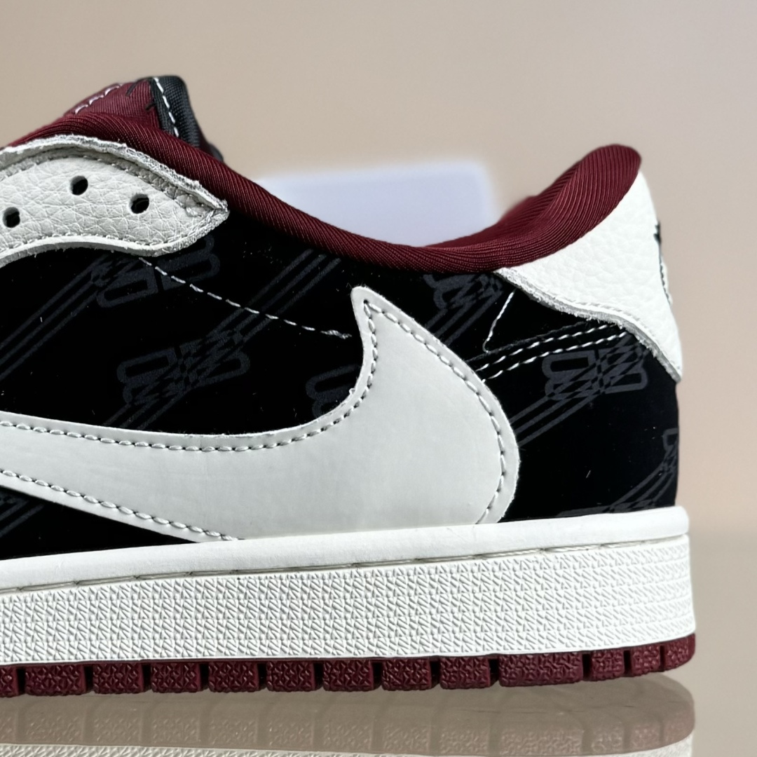 Travis Scott x Fragment Design x Jordan Air Jordan 1 Low SP “棕底白黑” XS2025-079-莆田鞋,莆田鞋货源,高仿鞋,高仿鞋货源,安福档口,莆田高仿鞋,莆田鞋批发,高仿鞋批发,莆田高仿运动鞋,高仿运动鞋,莆田运动鞋 Travis Scott x Fragment Design x Jordan Air Jordan 1 Low SP “棕底白黑” XS2025-079