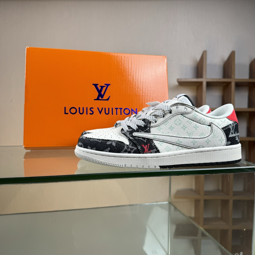 Travis Scott x Nike Air Jordan 1 Low x Louis Vuitton Air Jordan 1 Low 反转黑白牛仔满天星倒钩 CX5050-Y28 Travis Scott x Nike Air Jordan 1 Low x Louis Vuitton Air Jordan 1 Low 反转黑白牛仔满天星倒钩 CX5050-Y28