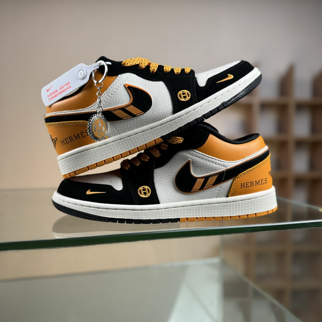 Nike Jordan Air Jordan 1 x HERMES 黑白黄小勾满天星 LJ8888-004