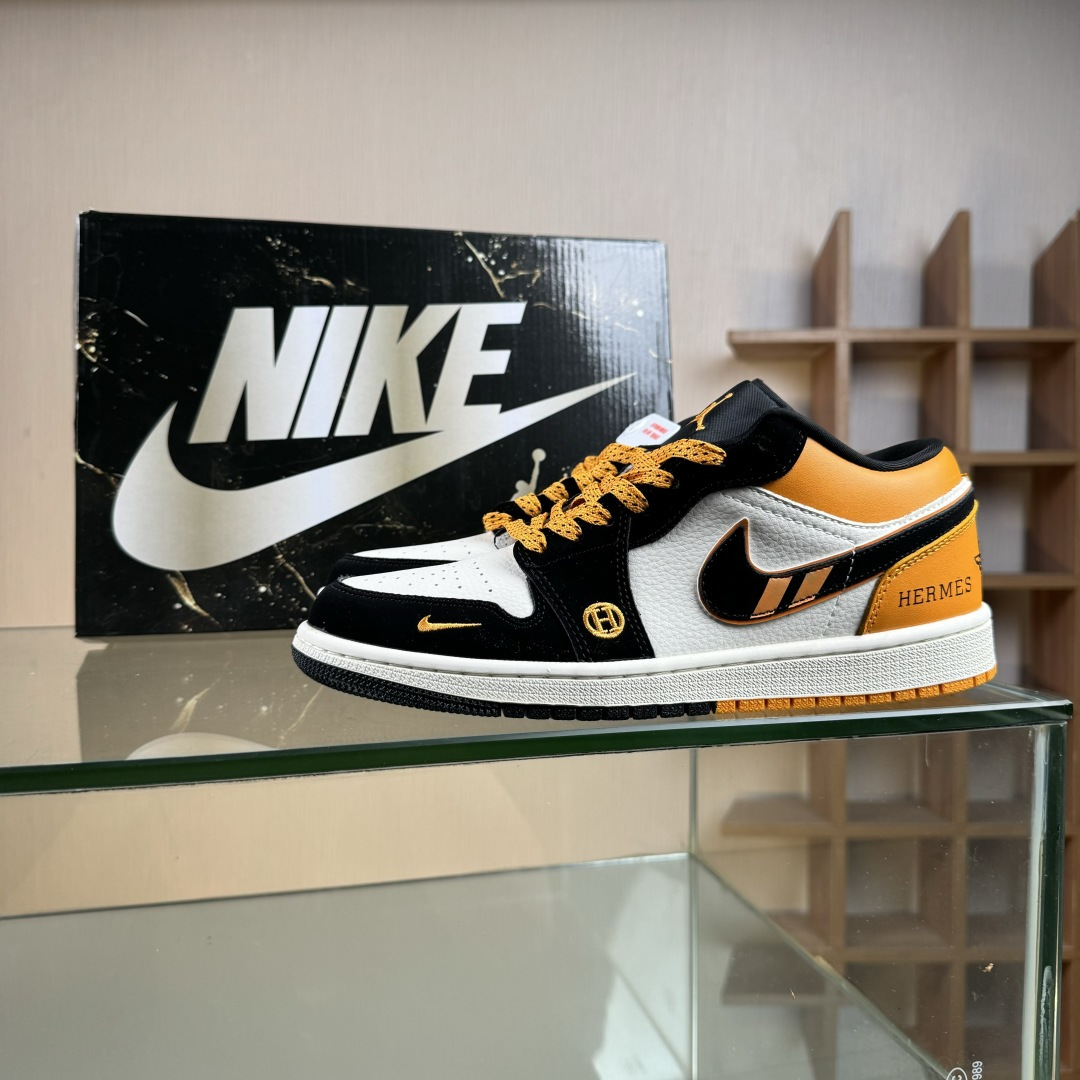 Nike Jordan Air Jordan 1 x HERMES 黑白黄小勾满天星 LJ8888-004