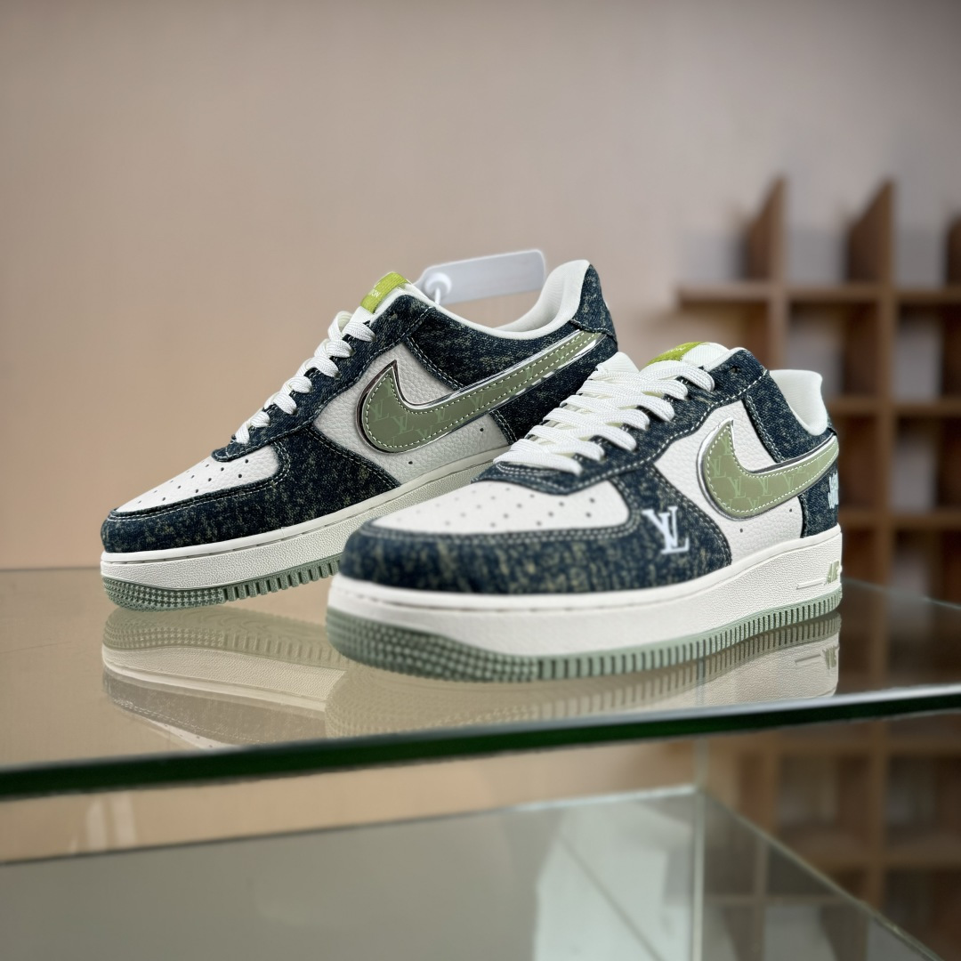 Nike Air Force 1 Low 07 x Louis Vuitton 黑白绿 DX1888-098