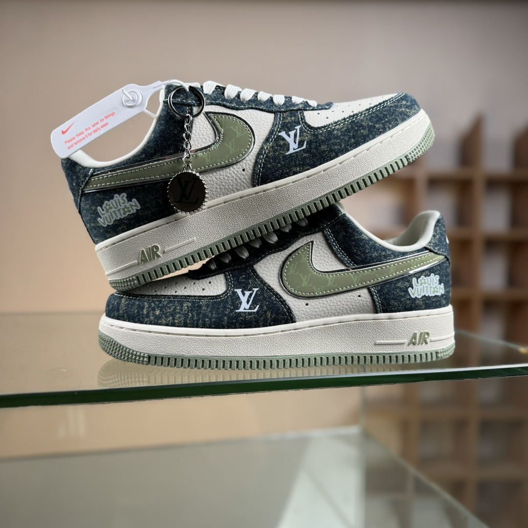Nike Air Force 1 Low 07 x Louis Vuitton 黑白绿 DX1888-098