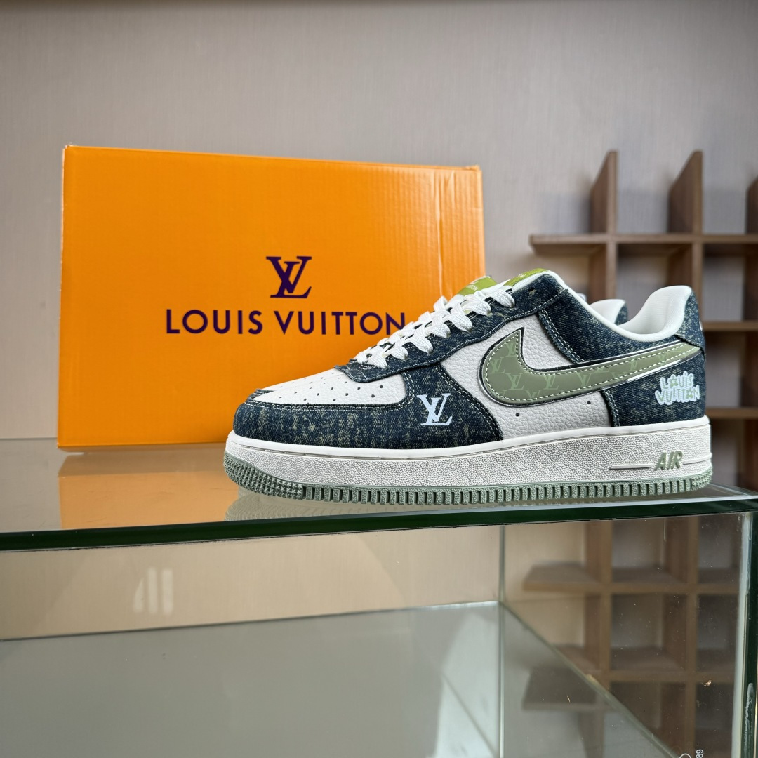 Nike Air Force 1 Low 07 x Louis Vuitton 黑白绿 DX1888-098