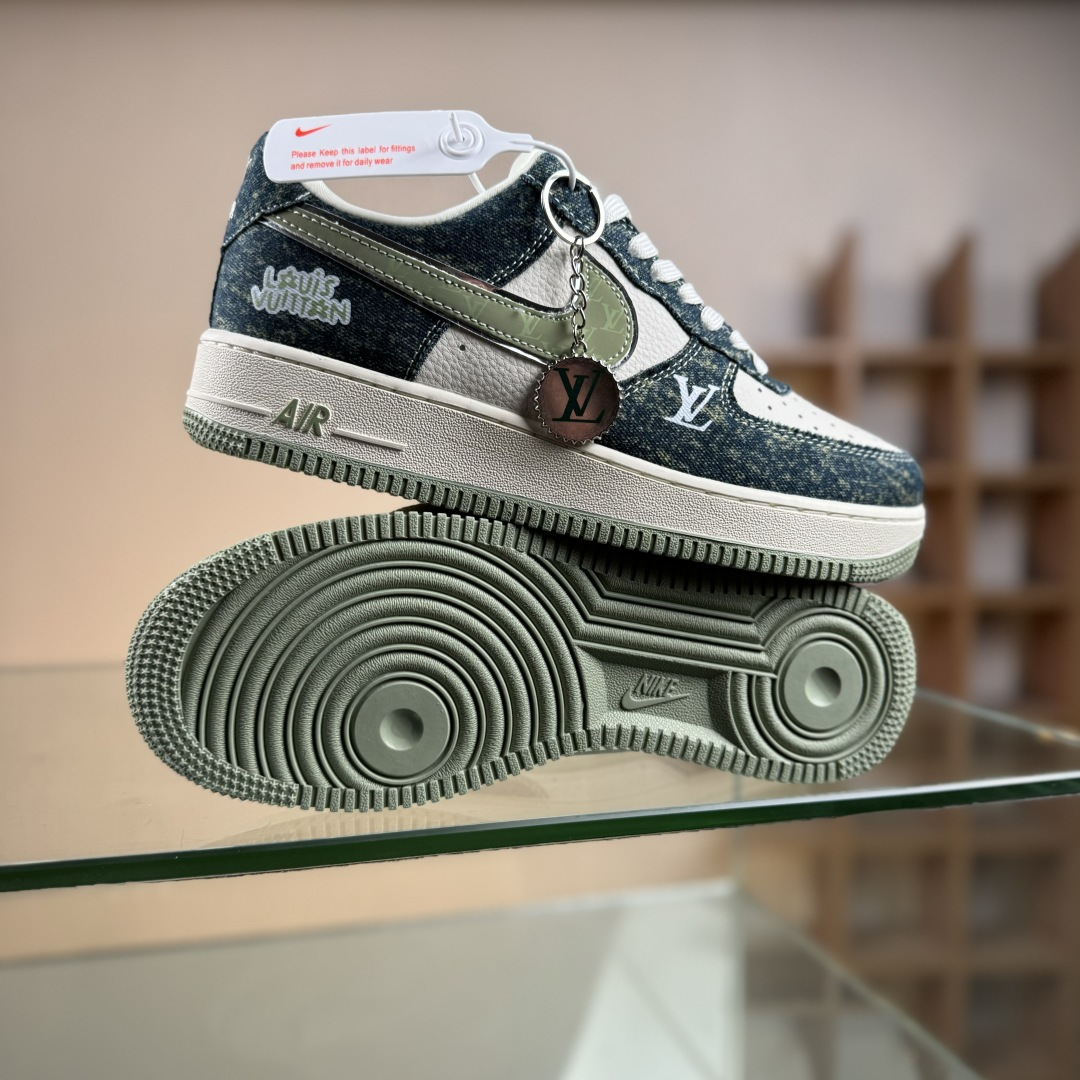 Nike Air Force 1 Low 07 x Louis Vuitton 黑白绿 DX1888-098