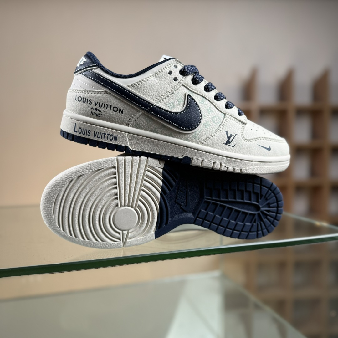 Nike SB Dunk Low LV联名 米蓝印花 周年高端定制 低帮休闲板鞋 HT5088-610