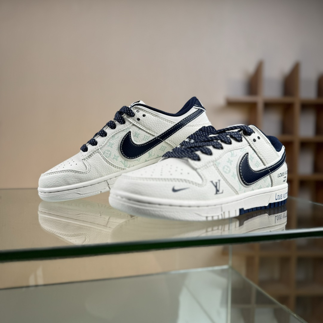 Nike SB Dunk Low LV联名 米蓝印花 周年高端定制 低帮休闲板鞋 HT5088-610