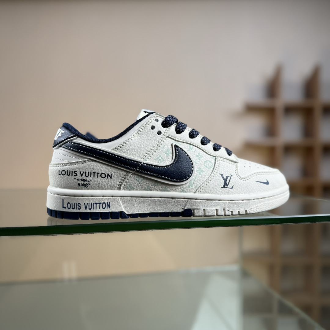 Nike SB Dunk Low LV联名 米蓝印花 周年高端定制 低帮休闲板鞋 HT5088-610