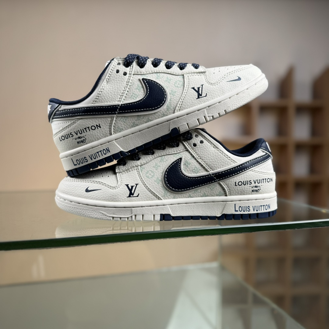 Nike SB Dunk Low LV联名 米蓝印花 周年高端定制 低帮休闲板鞋 HT5088-610