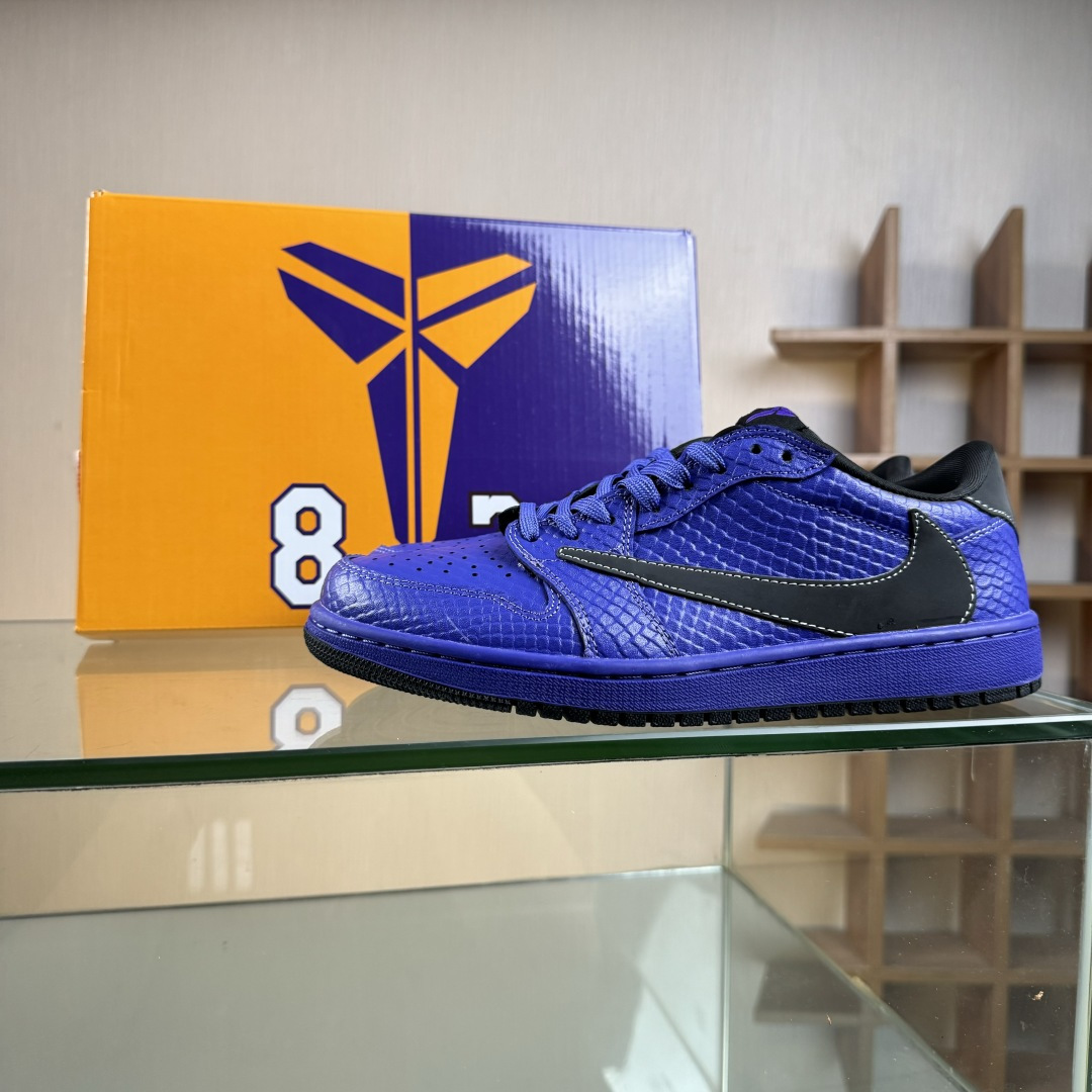 Travis Scott x Nike Air Jordan 1 Low x Kobe Bryant Air Jordan 1 Low 反转紫黑倒钩 LD2028-038