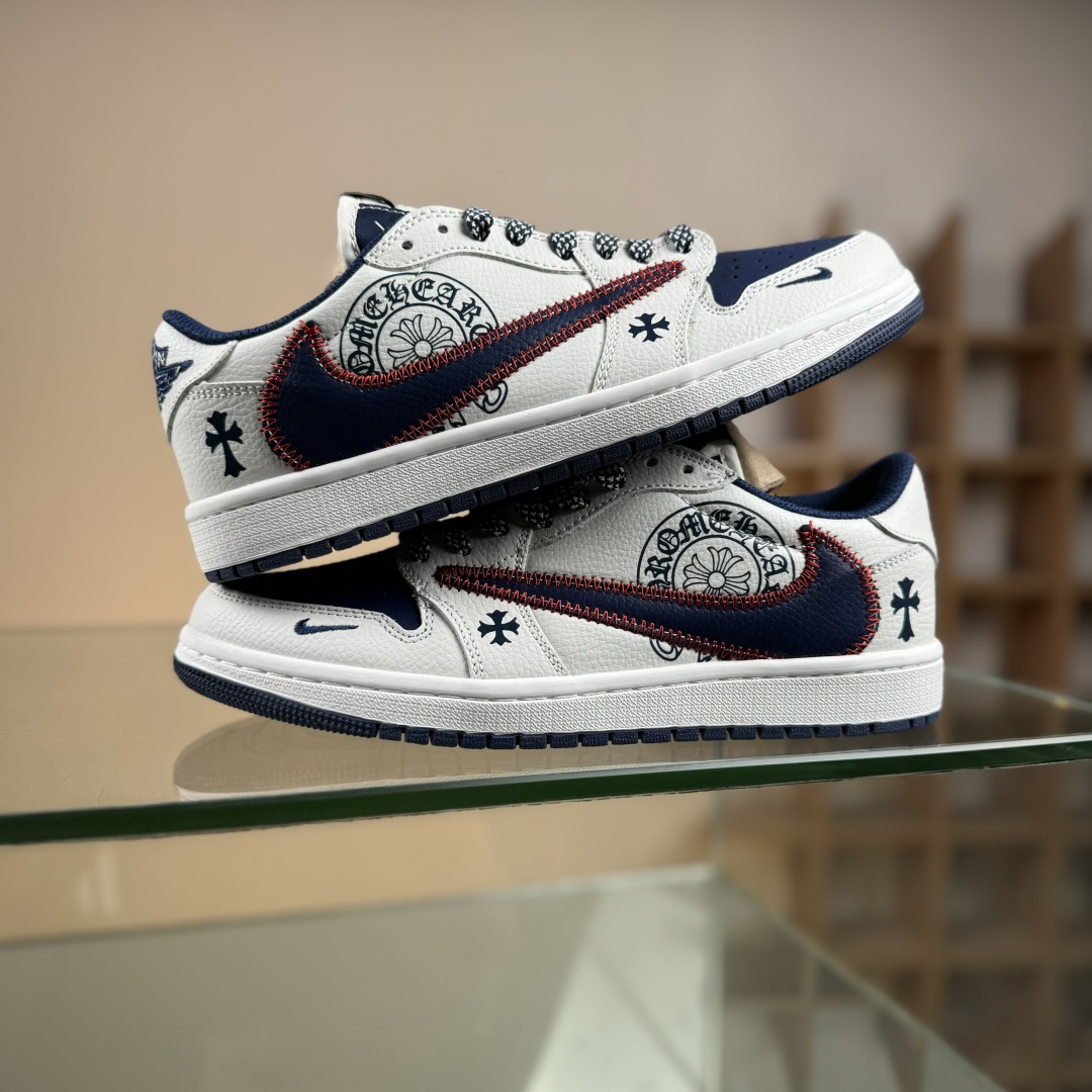Travis Scott x Fragment Design x Jordan Air Jordan 1 Low SP “克罗心联名——缝线勾” DZ5899-030