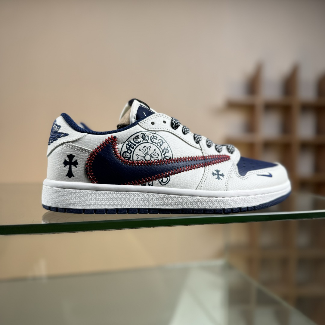 Travis Scott x Fragment Design x Jordan Air Jordan 1 Low SP “克罗心联名——缝线勾” DZ5899-030