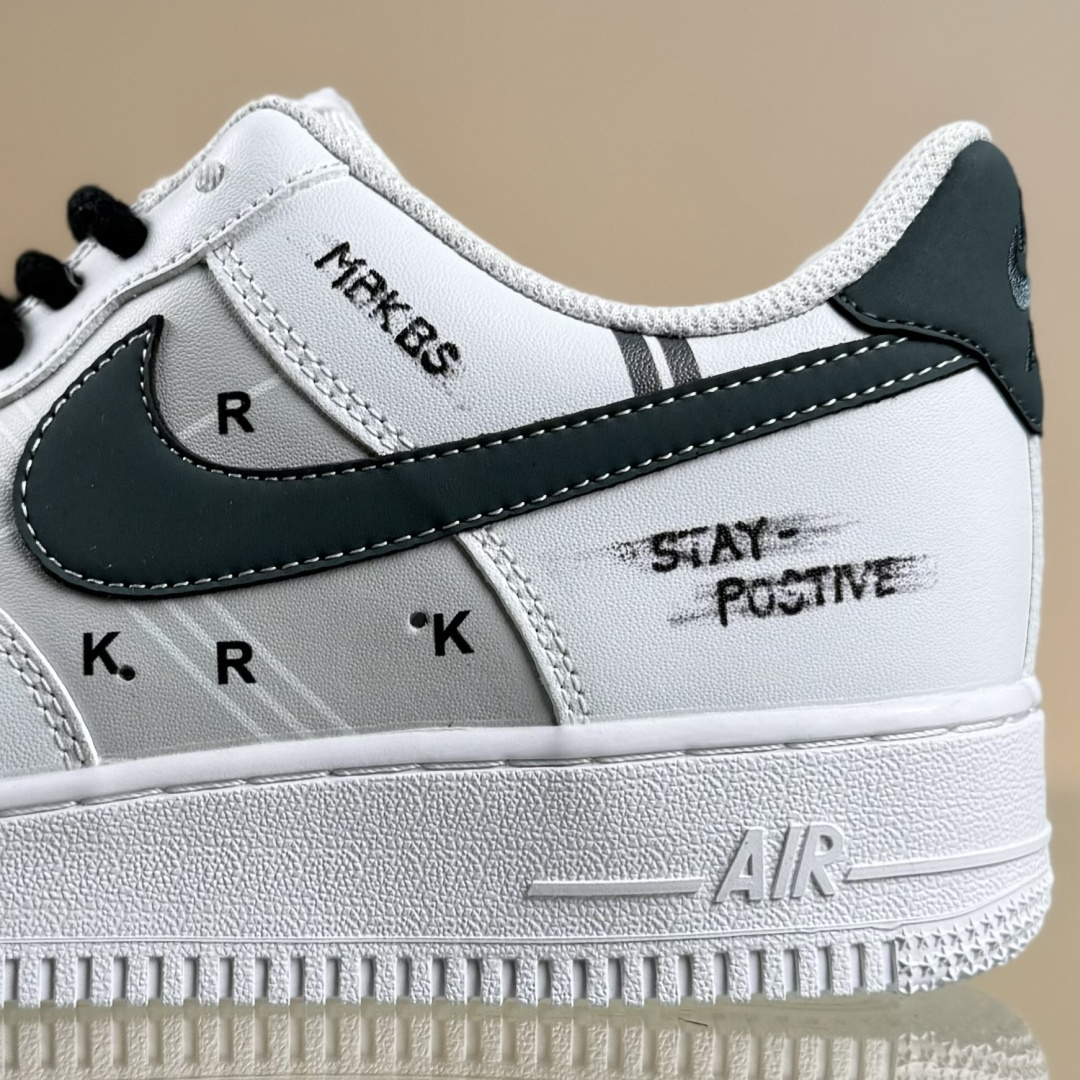 Nike Air Force 1 Low 07 皮革 简约 时尚潮流经典百搭简墨 白黑 ZH0316-127
