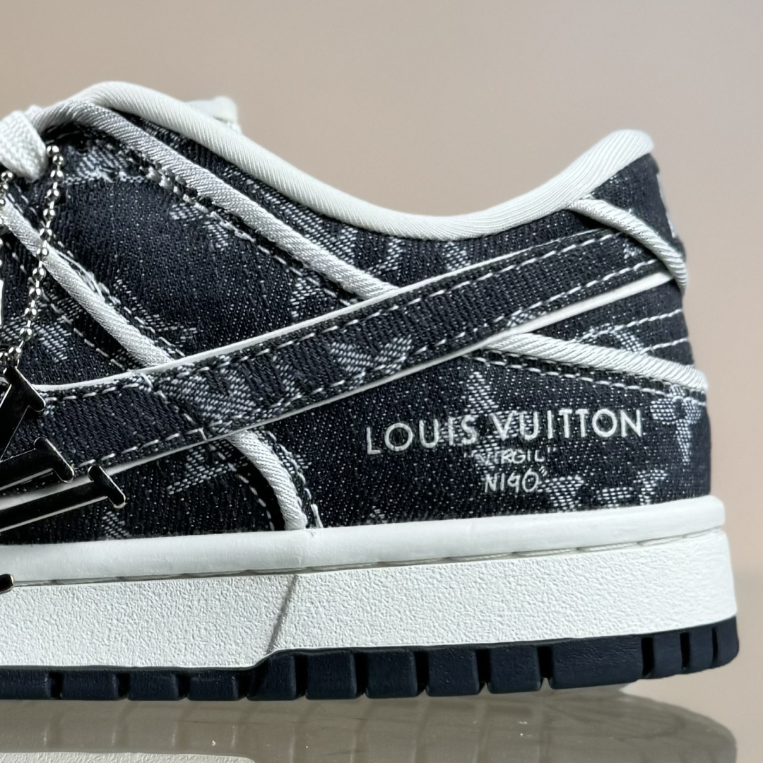 Nike SB Dunk Low LV联名 白深蓝牛仔 高端定制 低帮休闲板鞋 SC0601-470