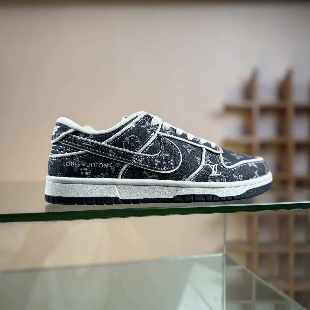 Nike SB Dunk Low LV联名 白深蓝牛仔 高端定制 低帮休闲板鞋 SC0601-470