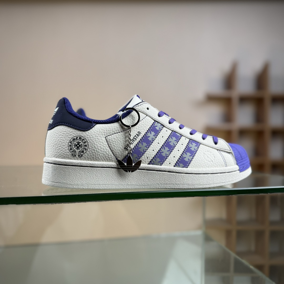 Adidas Originals Super 阿迪达斯 三叶草 贝壳头’DIY’系列低帮经典百搭休闲运动板鞋 DS0021