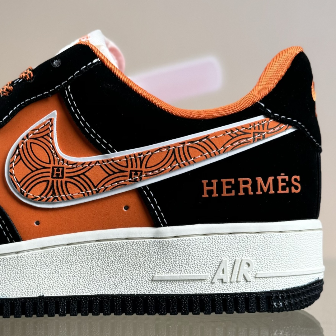 Nike Air Force 1 Low 07 x HERMES 黑橙小勾满天星 XL1979-112