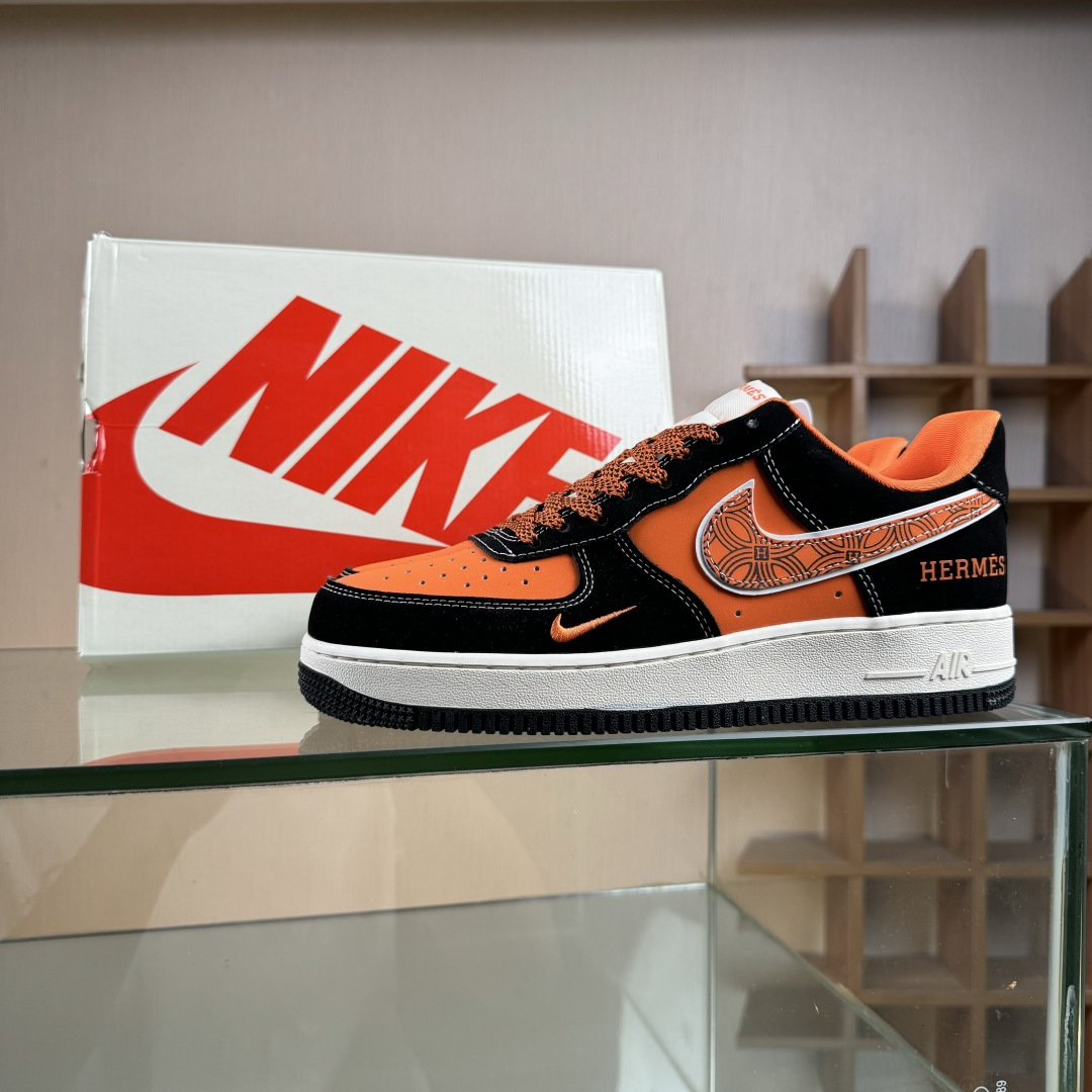 Nike Air Force 1 Low 07 x HERMES 黑橙小勾满天星 XL1979-112