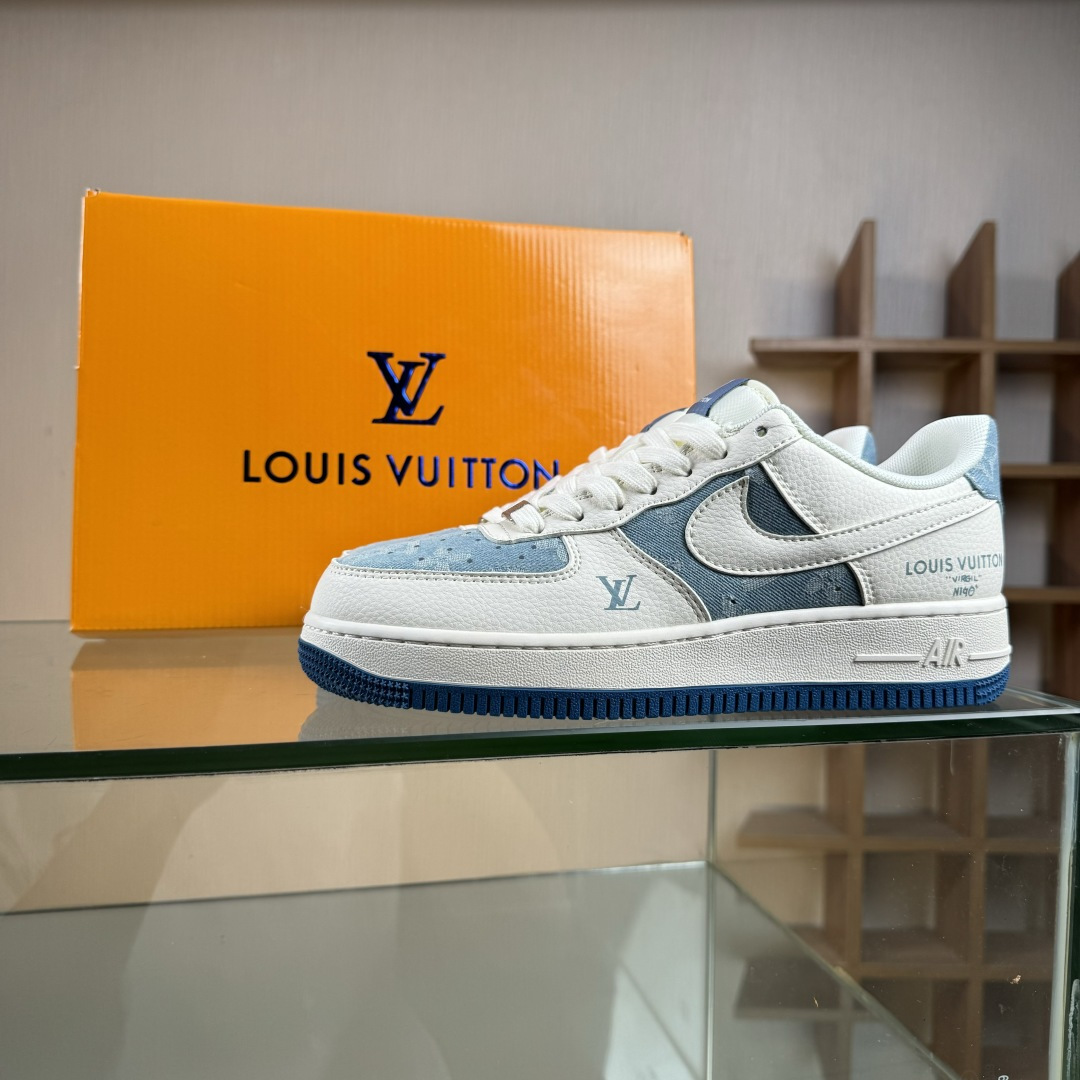 Nike Air Force 1'07 Low 联名 白蓝帆布 空军一号低帮休闲板鞋 XD2588-606