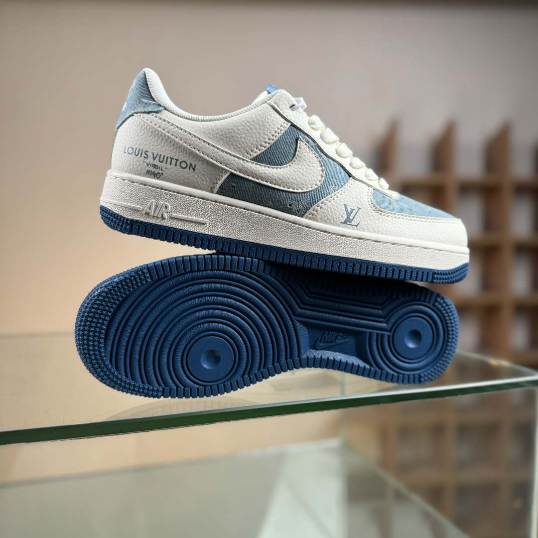 Nike Air Force 1'07 Low 联名 白蓝帆布 空军一号低帮休闲板鞋 XD2588-606