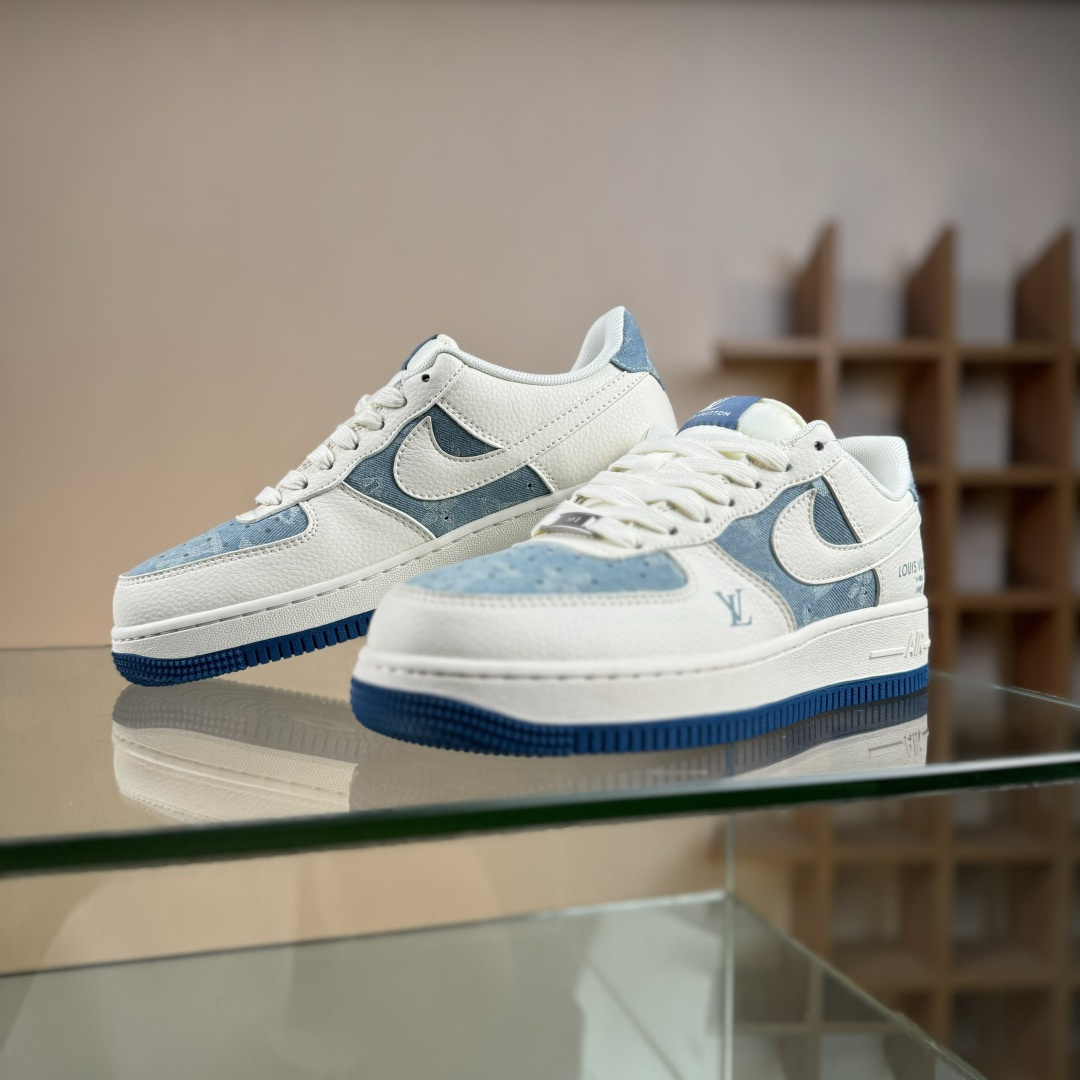 Nike Air Force 1'07 Low 联名 白蓝帆布 空军一号低帮休闲板鞋 XD2588-606