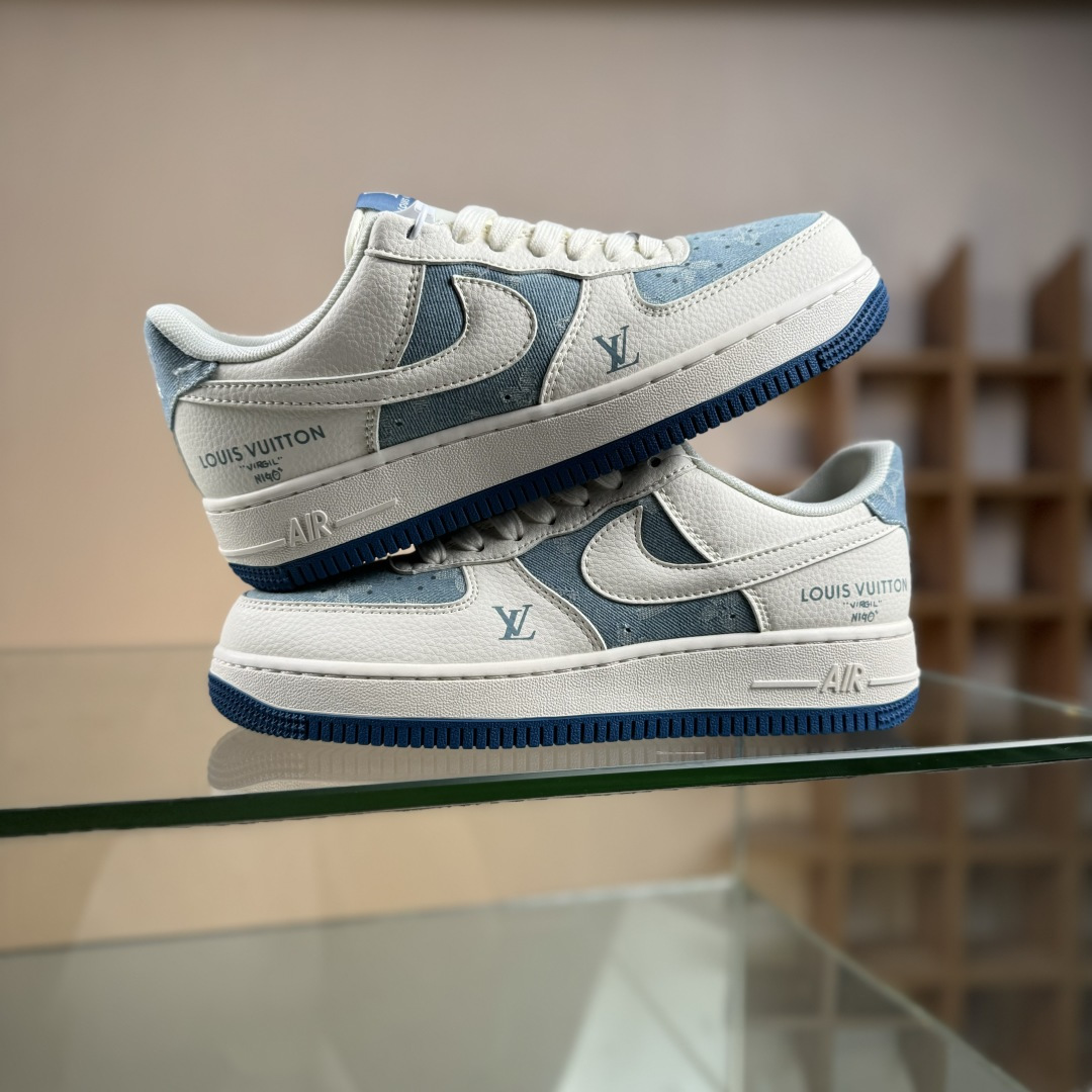 Nike Air Force 1'07 Low 联名 白蓝帆布 空军一号低帮休闲板鞋 XD2588-606