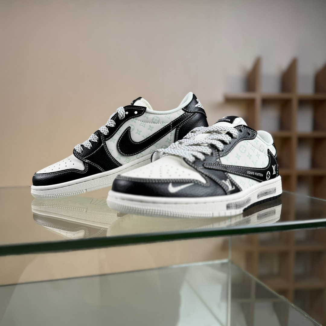 Travis Scott x Fragment Design x Air Jordan 1 Low SP AJ1 乔1LV联名 黑武士涂鸦 低帮文化休闲板鞋 CX5050-Y29