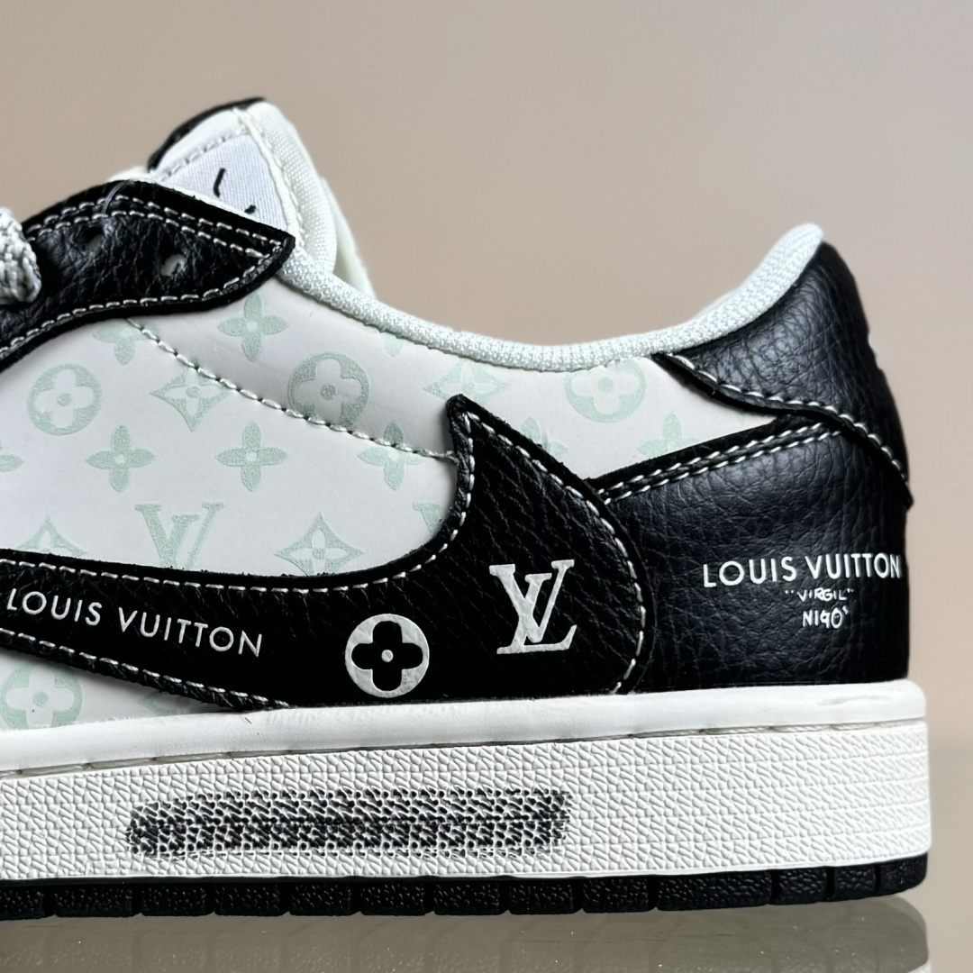 Travis Scott x Fragment Design x Air Jordan 1 Low SP AJ1 乔1LV联名 黑武士涂鸦 低帮文化休闲板鞋 CX5050-Y29