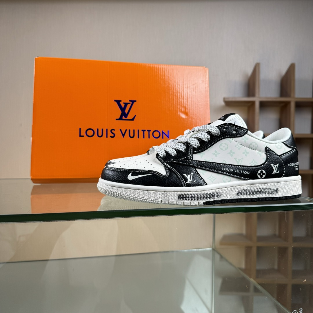 Travis Scott x Fragment Design x Air Jordan 1 Low SP AJ1 乔1LV联名 黑武士涂鸦 低帮文化休闲板鞋 CX5050-Y29