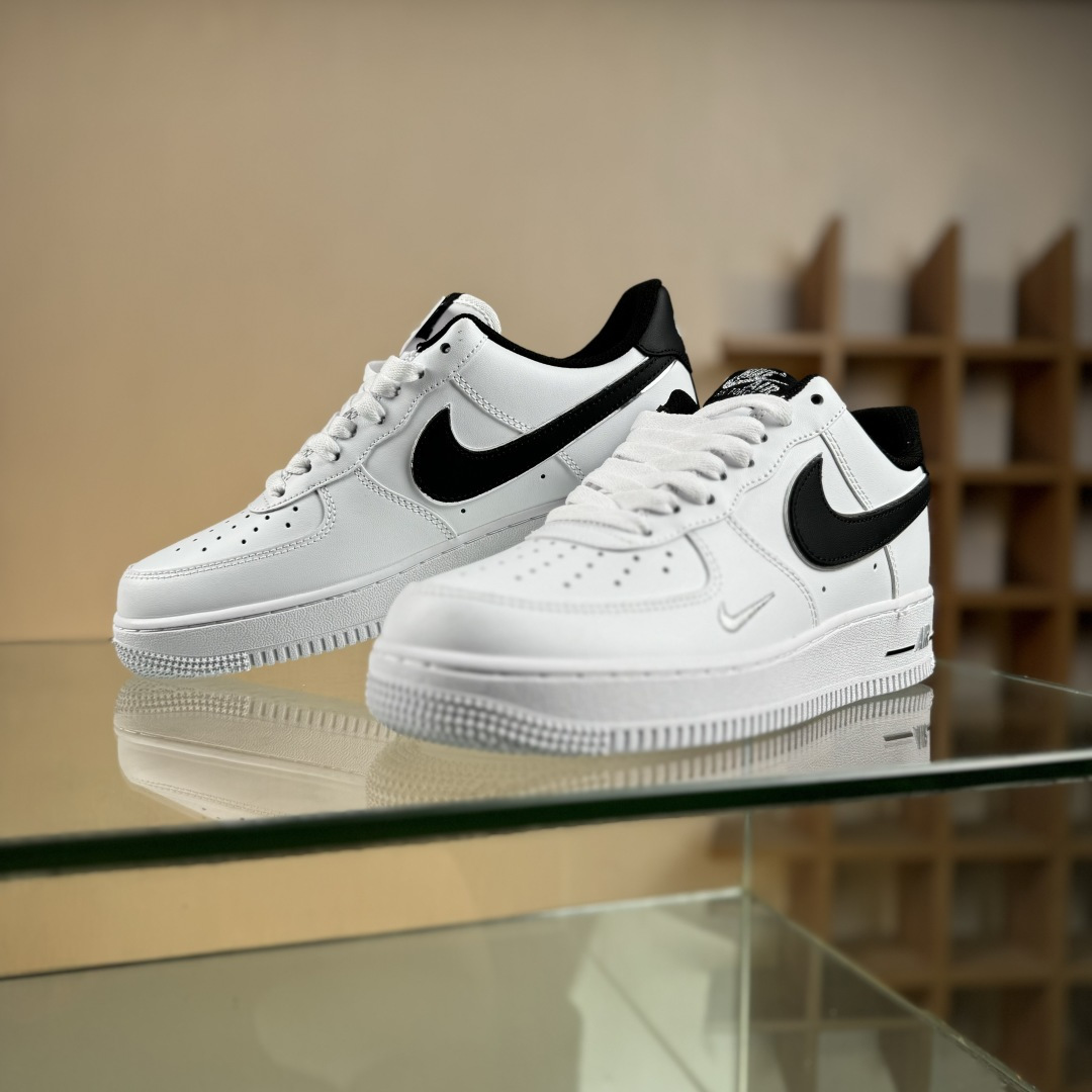260 Nike Air Force 1'07 Low 黑银小勾 空军一号低帮休闲板鞋 ZH0316-109