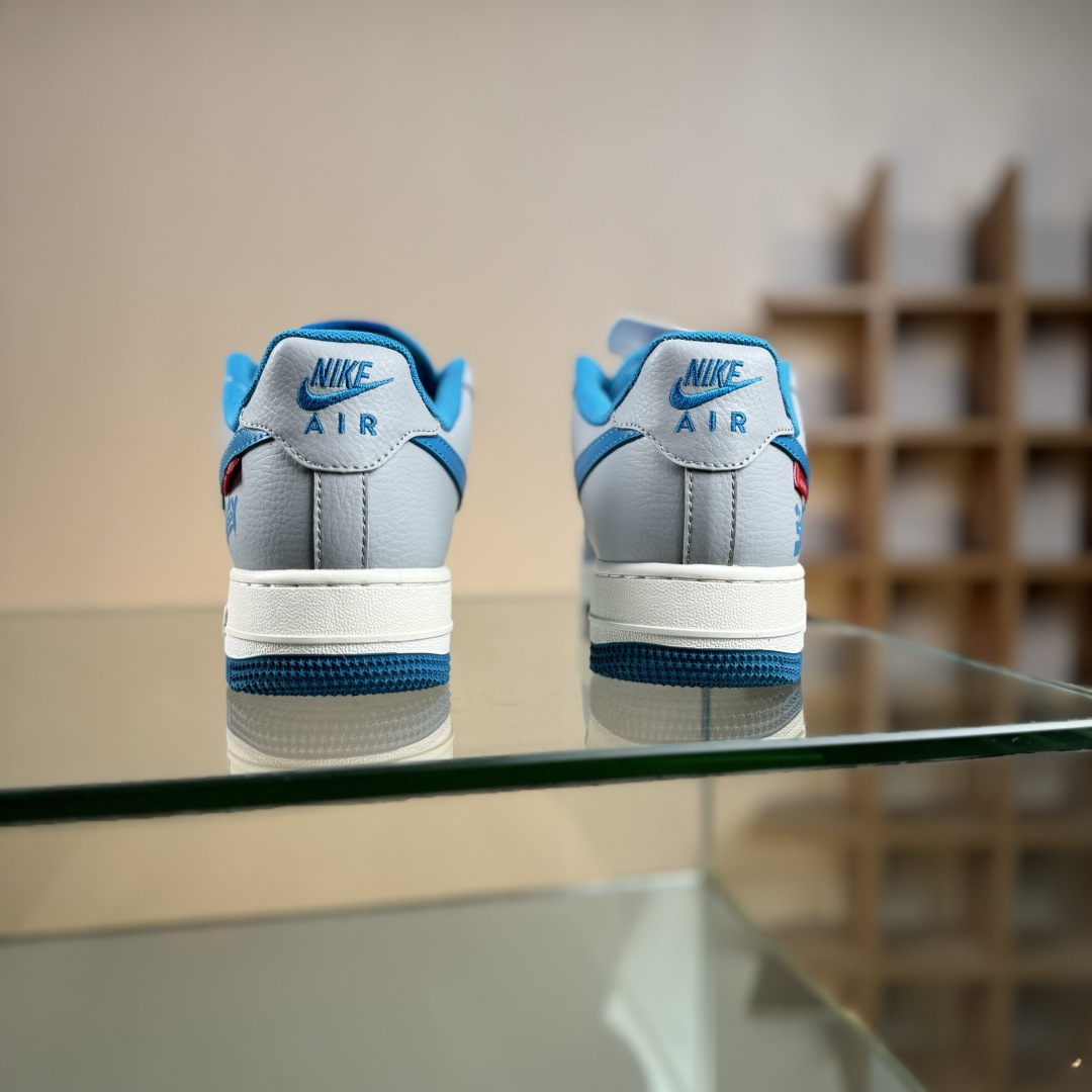 260 Nike Air Force 1'07 Low 斯图西联名 奶白蓝灰 空军一号低帮休闲板鞋 XD2588-607