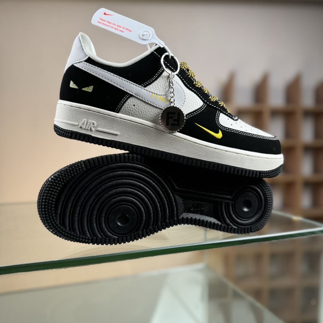 260 Nike Air Force 1'07 Low 芬迪联名 黑猫 空军一号低帮休闲板鞋 DX1888-099