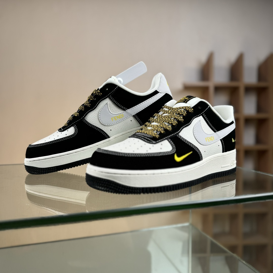 260 Nike Air Force 1'07 Low 芬迪联名 黑猫 空军一号低帮休闲板鞋 DX1888-099