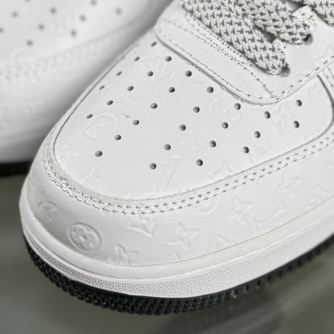 260 高端定制Nike Air Force 1 '07 Low “LV联名---白黑立体印刷” 高端定制 低帮休闲板鞋 XL1979-111