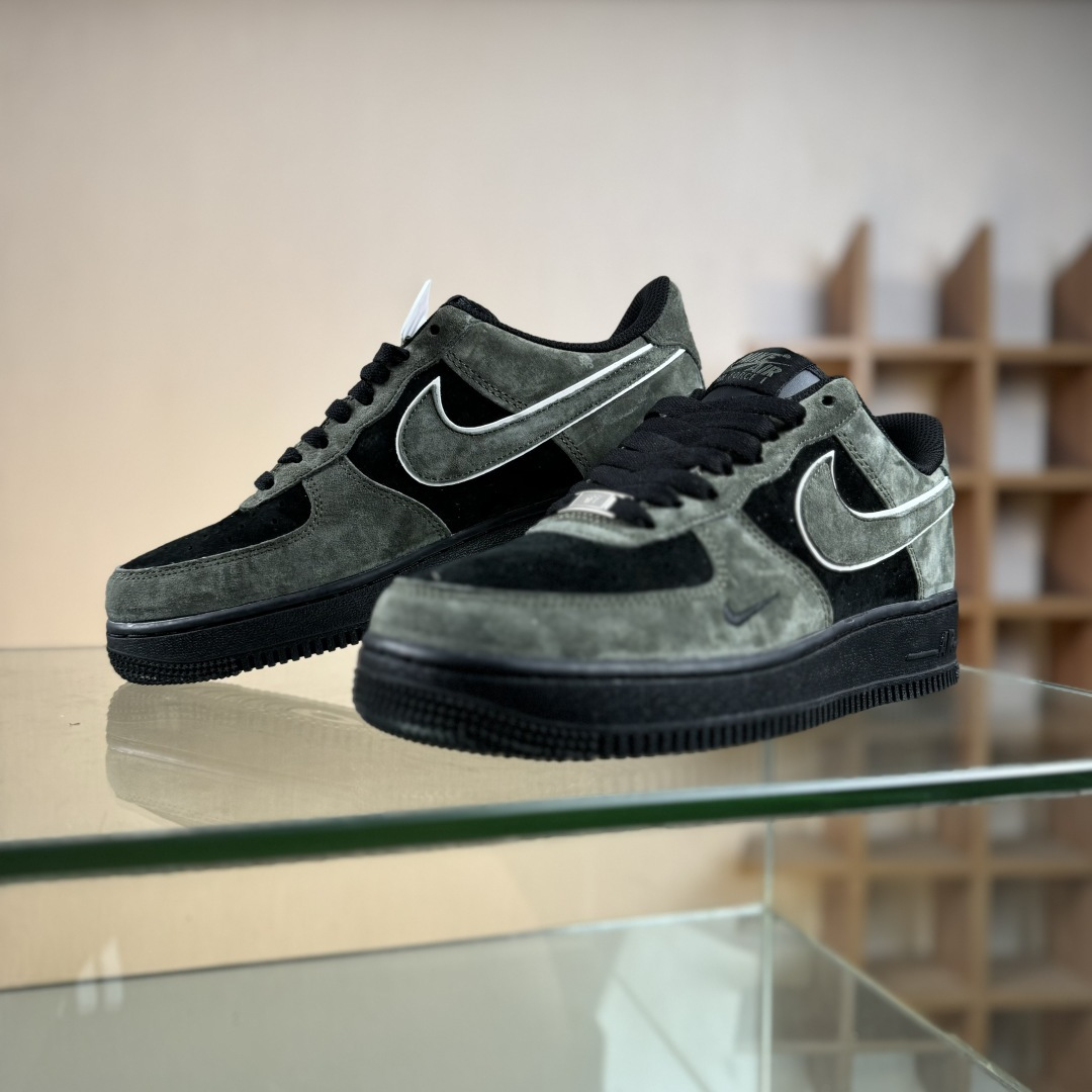 260 Nike Air Force 1'07 Low 军绿黑 秋冬麂皮 空军一号低帮休闲板鞋 ZH0316-132