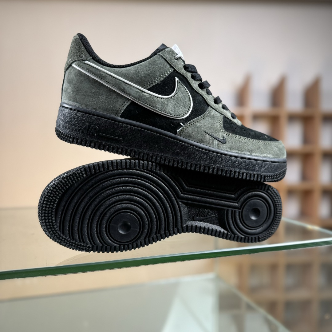260 Nike Air Force 1'07 Low 军绿黑 秋冬麂皮 空军一号低帮休闲板鞋 ZH0316-132