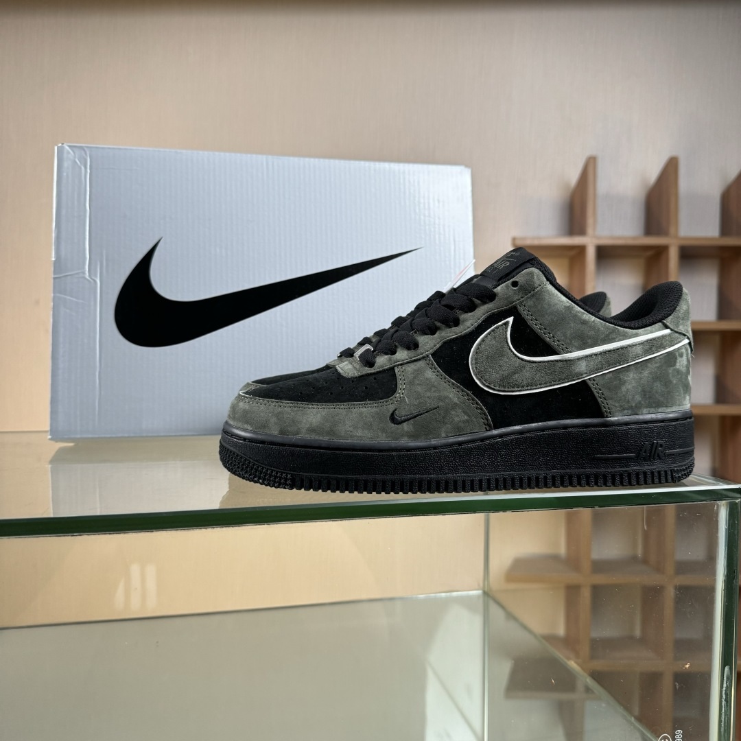 260 Nike Air Force 1'07 Low 军绿黑 秋冬麂皮 空军一号低帮休闲板鞋 ZH0316-132