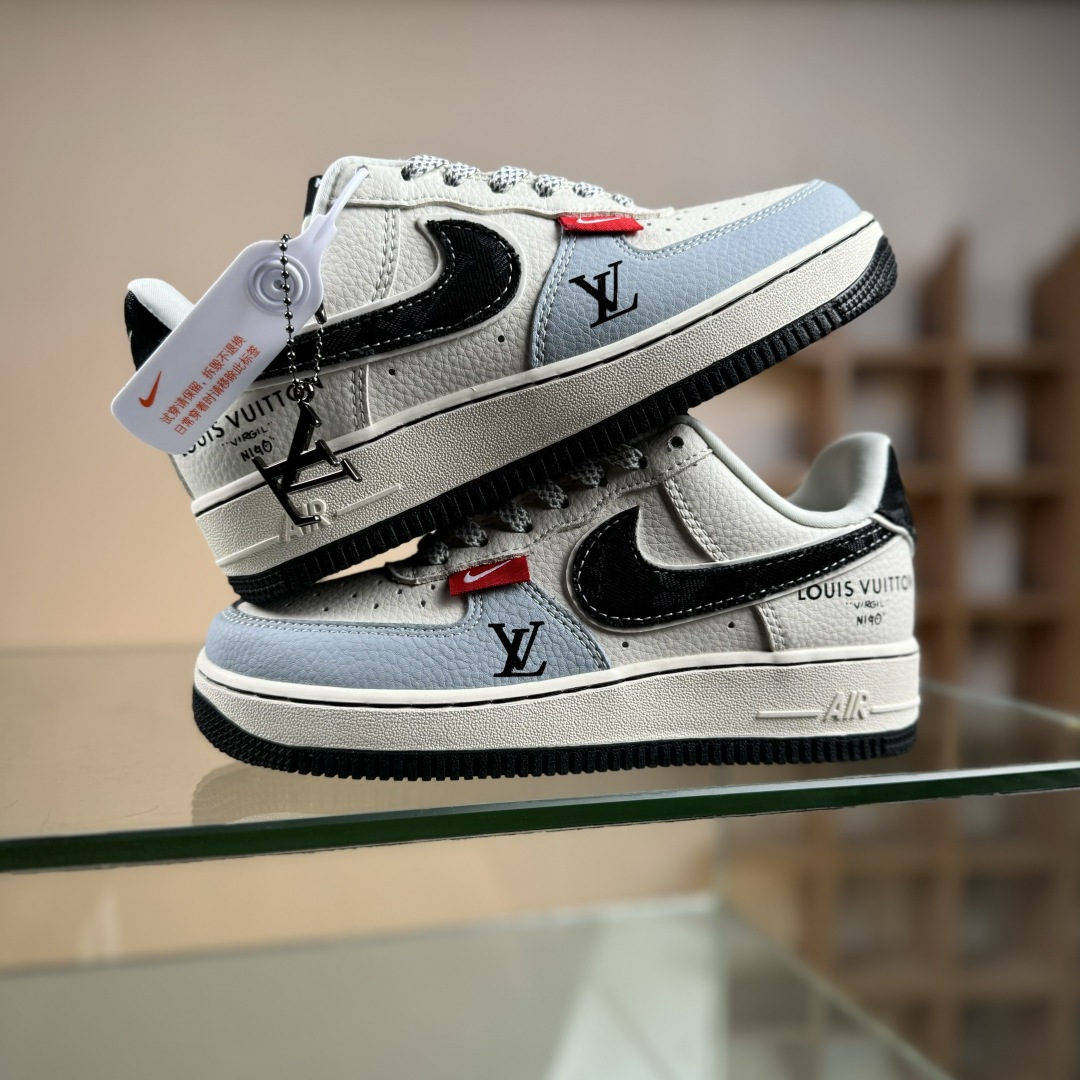 260 Nike Air Force 1'07 Low 联名 米黑牛仔勾 空军一号低帮休闲板鞋 DD1982-320
