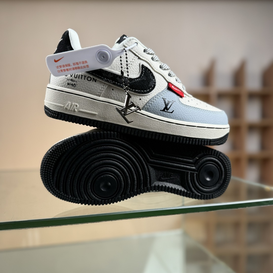 260 Nike Air Force 1'07 Low 联名 米黑牛仔勾 空军一号低帮休闲板鞋 DD1982-320