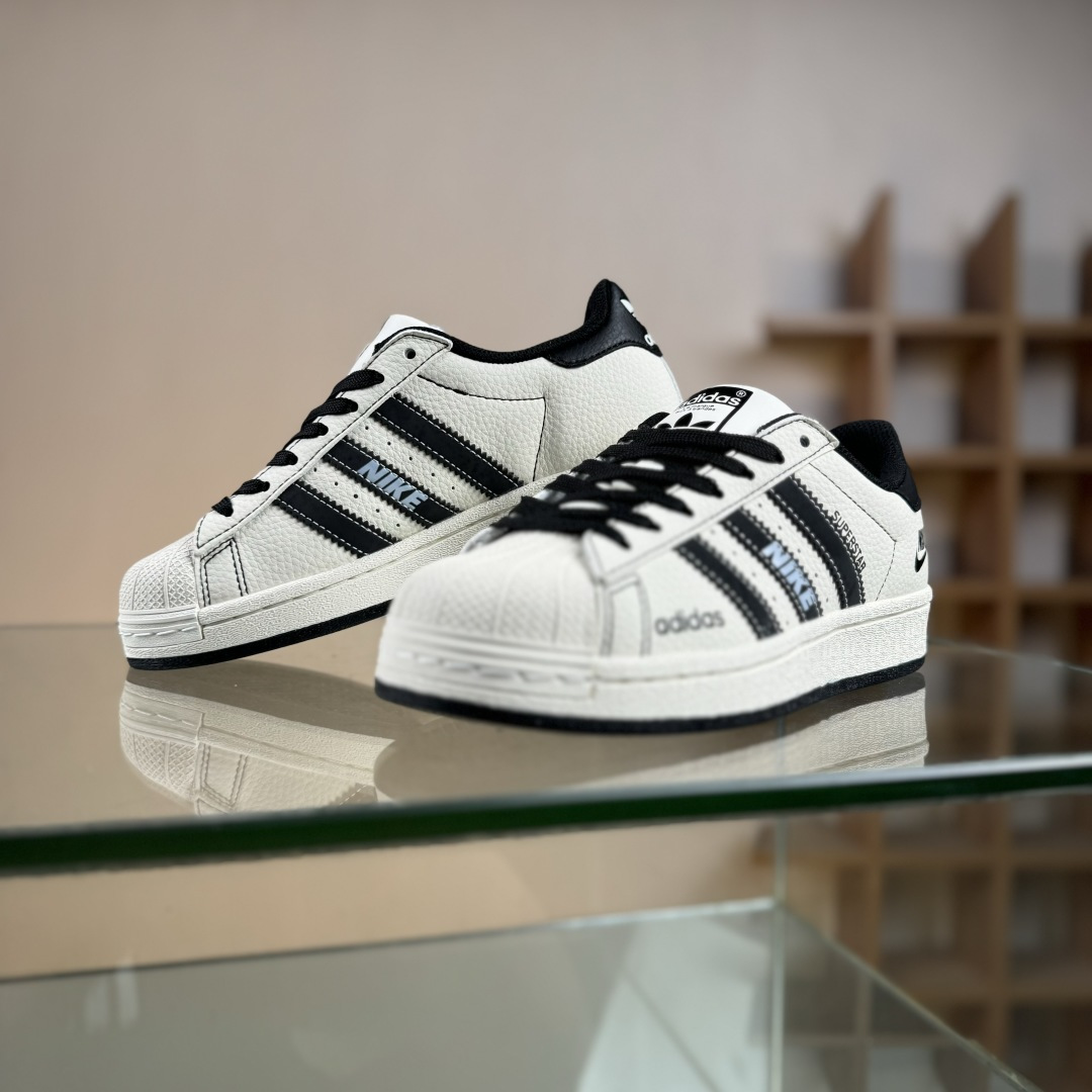 240 Adidas Originals Super 阿迪达斯 三叶草 贝壳头’DIY’系列低帮经典百搭休闲运动板鞋 DS5807