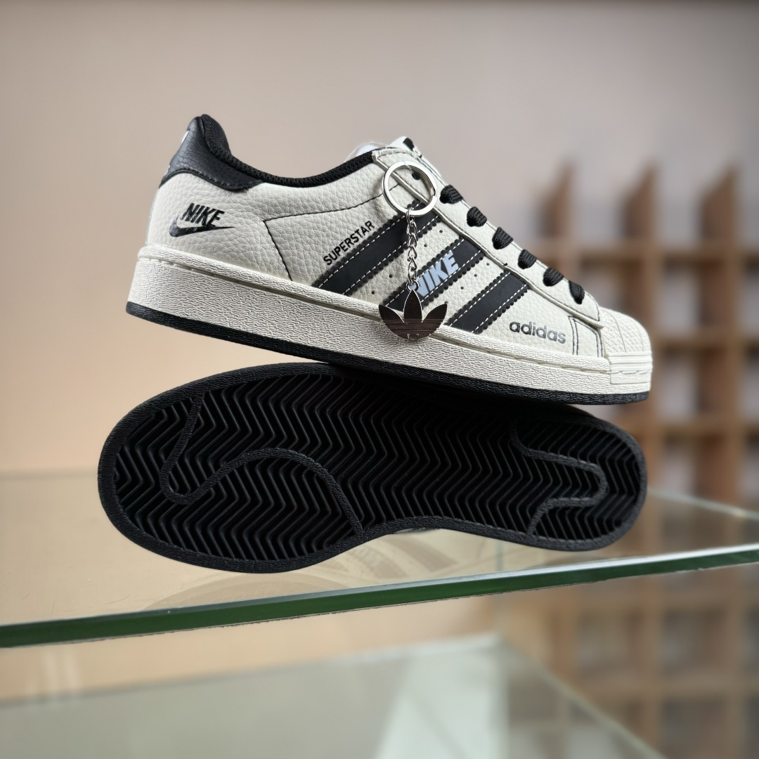 240 Adidas Originals Super 阿迪达斯 三叶草 贝壳头’DIY’系列低帮经典百搭休闲运动板鞋 DS5807