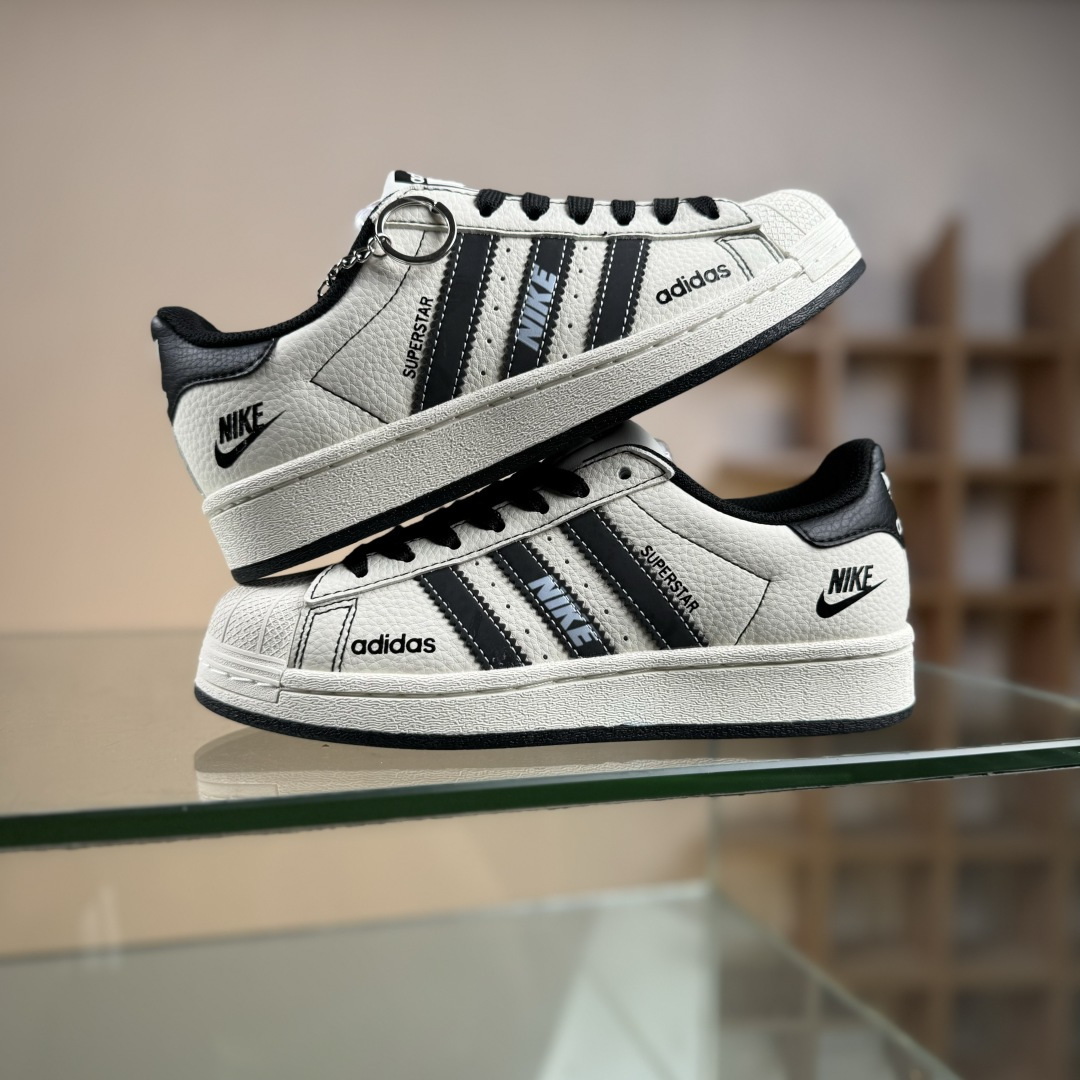 240 Adidas Originals Super 阿迪达斯 三叶草 贝壳头’DIY’系列低帮经典百搭休闲运动板鞋 DS5807