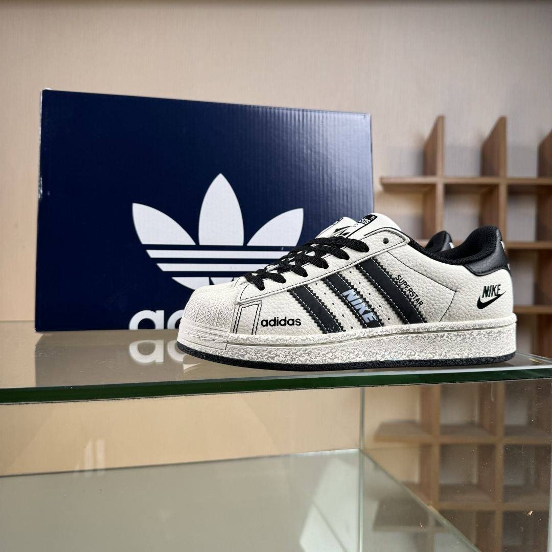 240 Adidas Originals Super 阿迪达斯 三叶草 贝壳头’DIY’系列低帮经典百搭休闲运动板鞋 DS5807