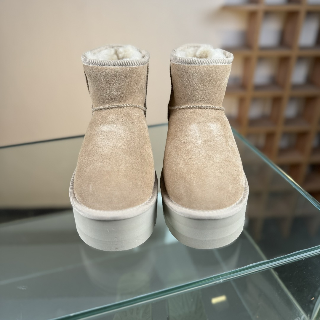 290 全网最齐ugg130+配色市售顶级版本 UGGMini中桶厚底5.08cm黑色小书爆款