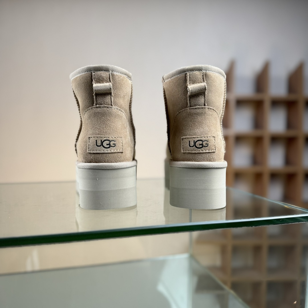 290 全网最齐ugg130+配色市售顶级版本 UGGMini中桶厚底5.08cm黑色小书爆款