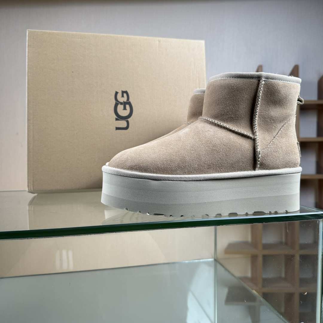 290 全网最齐ugg130+配色市售顶级版本 UGGMini中桶厚底5.08cm黑色小书爆款