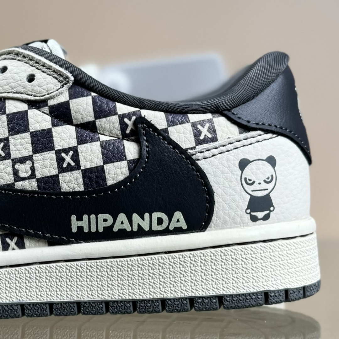 Travis Scott x Nike Air Jordan 1 Low x HIPANDA Air Jordan 1 Low 反转白黑方格小勾满天星倒钩 XD1979-001