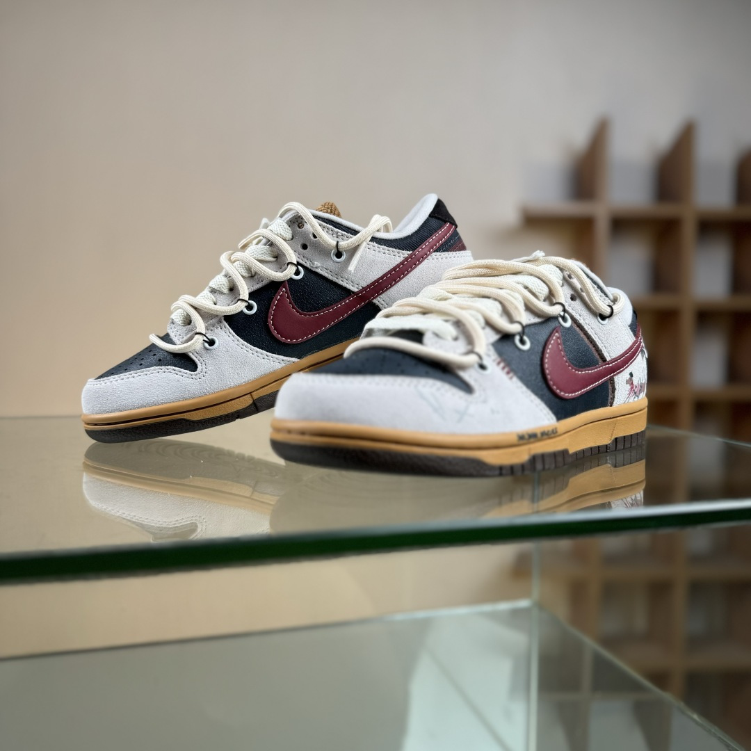 280 Nike SB Dunk Low 绑带 周年高端定制 低帮休闲板鞋 HQ3459-212