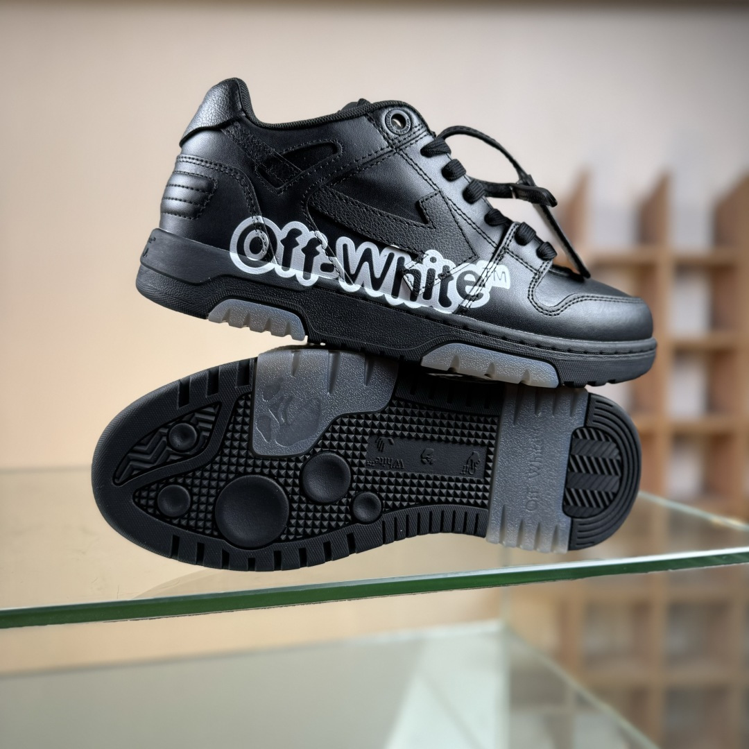 350 Off-White Out Of Office 低帮时尚板鞋 黑字Logo
